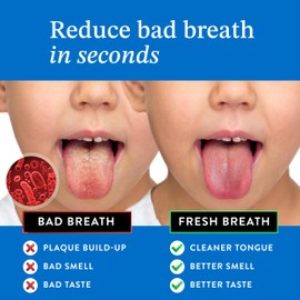 Mouthology Mouthology Tongue Scraper for Kids (2 Pack), Stainless Steel Tongue Cleaner (Reduce Bad Breath), Metal Tongue Scrubber for Children, Improve Oral Health