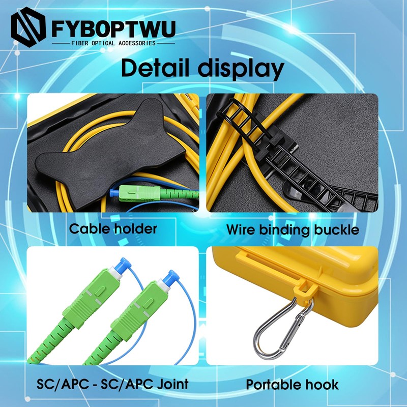 FYBOPTWU - OTDR Launch Cable Box SC/APC-SC/APC Singlemode SM（9/125） Extension