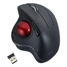 Nakabayashi MUS-TRIF180BK Digio2 Wireless Adjustable Angle Trackball Mouse 5 Button Optical Black