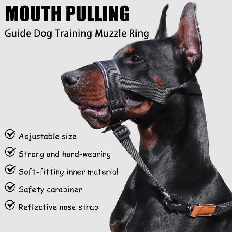 Dog Muzzle Adjustable Mouth Cover for Medium and Large Dogs