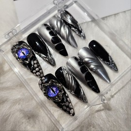 [Handmade nail tip] dragon eyes ver.1 - stiletto / [수제네일팁] dragon eyes ver.1 - 스틸레토