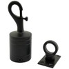 36mm Powder Coated Black Trigger Hook And Eye Plate Decking