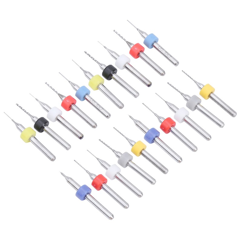 20Pcs Micro Drill Bit Set Alloy Circuit Board Mini Fixed