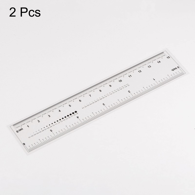 sourcing map 2pcs Film Flexible Ruler 6 Inch 0.1mm Scale