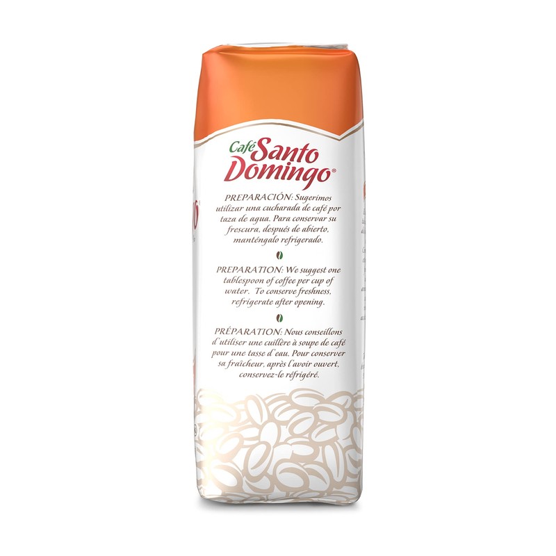 Café Santo Domingo Caracolillo, 16 oz Bag, Ground Peaberry Coffee,