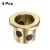 sourcing map 4pcs Flange Sleeve Bearings 12mm Bore x 15mm
