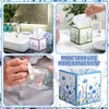 Fourluoo 12 Pack Fall Floral Facial Tissues Cube Boxes 600