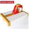 BOMEI PACK Tan Packing Tape with Dispenser, 2.4 Mil 1.88