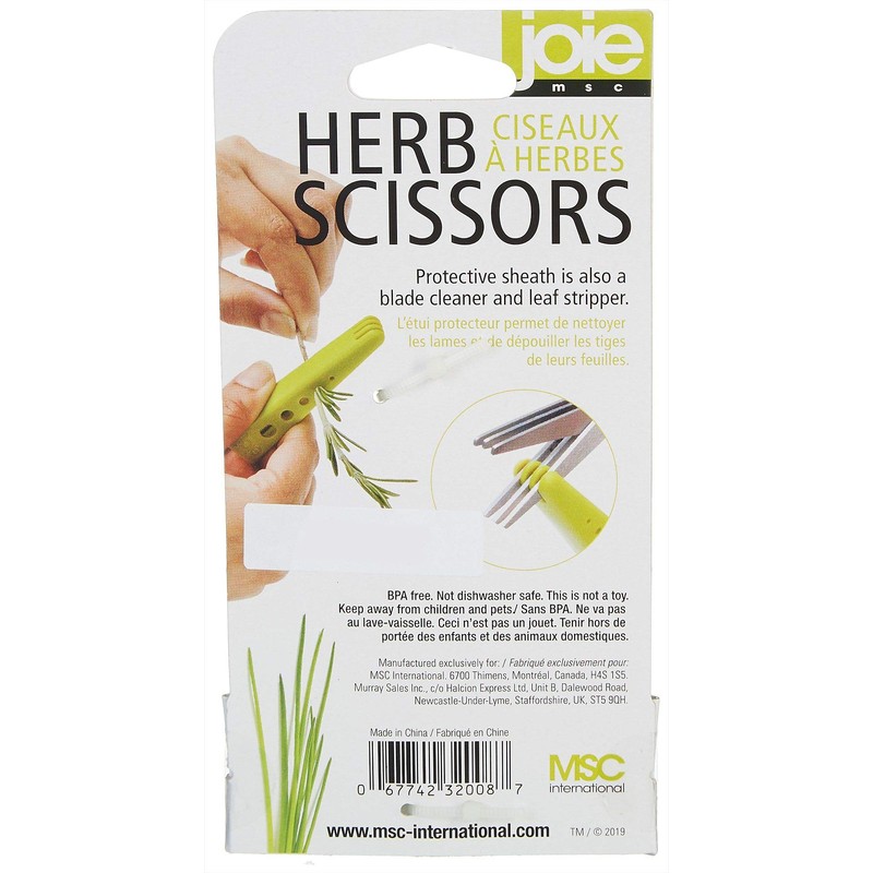 Joie 6 Blade Herb Scissors with Protective Sheath includes Blade