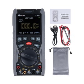 3in1 Oscilloscope Multimeter Signal Generator 6000 Digit Counting Electric Current Voltage Capacitance Resistance Diode Frequency On/Off Tester Data Storage Frequency Amplitude Duty Cycle Adjustable