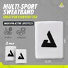 JOOLA Trinity Wristband 2 Pack – White Wrist Bands with