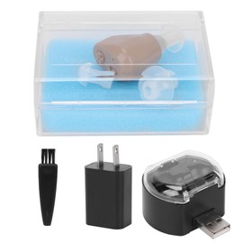 Elderly Hearing Amplifier Soft Silicone Rechargeable Ear Sound Enhancer for Seniors USPlug