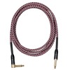 Cascha Professional Line Guitar Cable, Angled, Tweed Red, 3 m