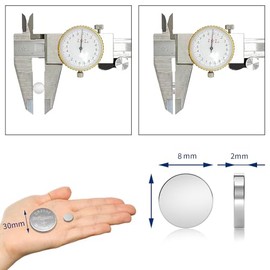 LISOPO LISOPO 60 Stück Neodym Magnete 8x2mm Kleine Magnete stark,Mini Magnete,Magnete für Magnettafel,Magnete für Pinnwand, Magnettafel, Kühlschrank,Handwerk