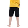 NATUST 3 Pack Boys Shorts, Cartoon Summer Jogger Shorts Black/Blue/Dark