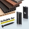 SUPAWAY Pack of 100 Plastic Aluminium Alloy T-Clips for Decking