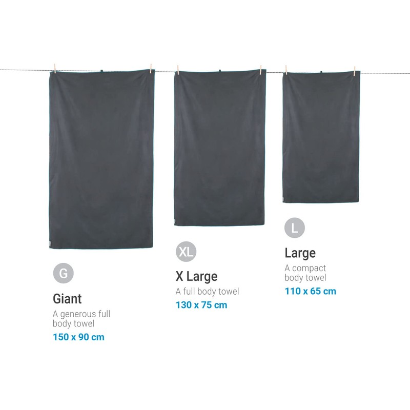 Lifeventure Recycled Soft Fibre Travel Towel - Compact, Lightweight, Quick-Drying