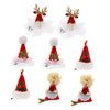 Healvian 8Pcs Christmas Hat Hair Clips Adorable Xmas Accessories for