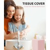 Livelab Tissue Box Cover with Base - Square Plastic Holder,