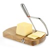 DGLOZE Wooden Cheese Slicer, Cheese Cutter Board with Stainless Steel