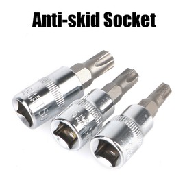 13-Piece Star Bit Socket Set, T8–T70, with 1/4-Inch, 3/8-Inch and 1/2-Inch Drives and Blue Storage Case