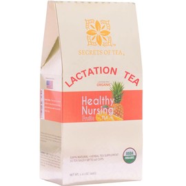 Secrets Of Tea Healthy Lactation Tea for Breastfeeding Moms, Natural USDA Organic Caffeine-Free Nursing Tea, Lactation & Baby Comfort Support, Fruits Flavor - 20 Count (1 Pack)