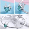 Deer Antlers 925 Sterling Silver Christmas Elk Heart CZ Animal