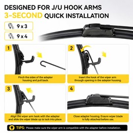DOGTAIL 28"+ 14" Wiper Blades for Toyota Corolla 2020-2025 Honda Fit 2009-2020 Hyundai Elantra 2011-2020, Premium All Season Automotive Replacement OEM Windshield Wiper Blades for My Car J-Hook
