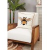SARO LIFESTYLE Buzzing Bumblebee Embroidered Throw Pillow Cover