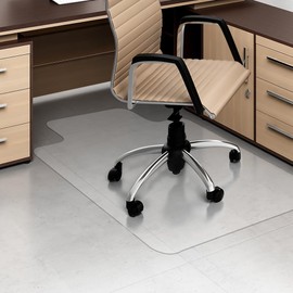 Kasepie 1.5mm Frosted Textured Office Chair Mat for Carpet - Heavy Duty Floor Protectors for Chairs, Anti-Slip Desk Chair Pad Low Pile Rug Compatible (114x135cm)