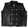 Iguana Custom Leather Vest Extension with Metal Clips with Decorative
