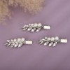 Teyglen 5pcs Bride Wedding Crystal Pearl Hair Pins Clips Set