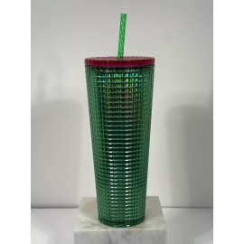 Starbucks New - Starbucks 24 oz Green Acrylic Venti Grid Cup - Limited Edition 2022