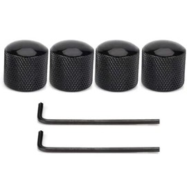 4Pcs Metal Guitar Volume Knobs with 2 Wrench for Electric Guitar, Guitar Bass, Guitar Volume Knobs with Keys Screws Set, Volume Control Potentiometer Knob Replacement\