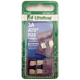 Littelfuse 0ATO003.VP ATO 32 Volt 3 Amp Carded Fuse, (Pack of 5)
