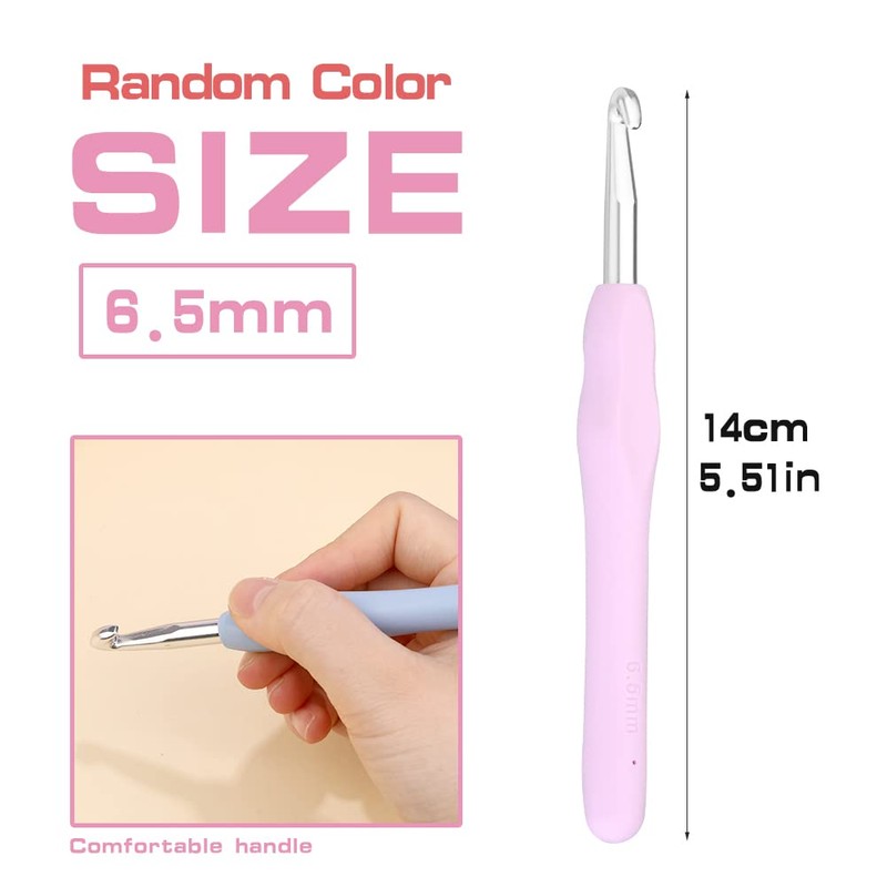 6.5 mm Crochet Hook, Ergonomic Handle for Arthritic Hands, Extra
