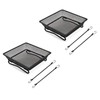 2 Pack 8" x 8" Railing Bird Feeder Tray for