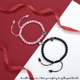 XIANNVXI Couples Bracelets for Him amd Her Matching Bracelets 100 Languages I Love You Gifts for Him Her Long Distance Bracelets Couples Jewellery Valentines Gifts