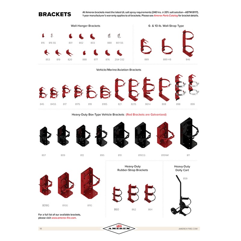 Amerex 810 Heavy Duty 7" Inch Diameter Vehicle Fire Extinguisher