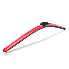 Clix Wipers - 28" Red Automotive Replacement Wiper Blade (Pack of 1) Universal Clip On All-Weather Flex Frame Windshield Wiper