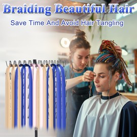 Braiding Hair Rack Standing with 120 Pegs, Height Adjustable 2-Side Hair Divider for Braiding Hair Separator Stand Metal (Black)