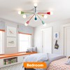 Aleslsop Colorful Chandelier, Modern Sputnik Chandelier, 8-Light Kids Light Fixture