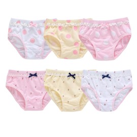 Orinery Baby Kids Underwear Breathable Cotton Panties Toddler Girls Undies Soft Assorted Briefs 6-Pack(Color A, 3-4T)