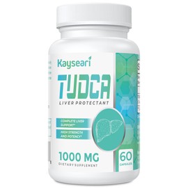 Kayseari TUDCA Bile Salts Supplement 1000mg - 60 Veggie Capsules,Liver Support Supplement for Detox Cleanse,Gelatin Free