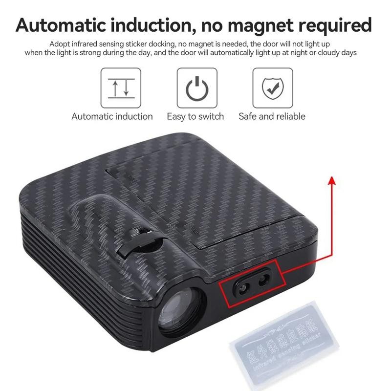 2Pcs Car Door Lights Projector Ghost Shadow Lights, Laser Welcome