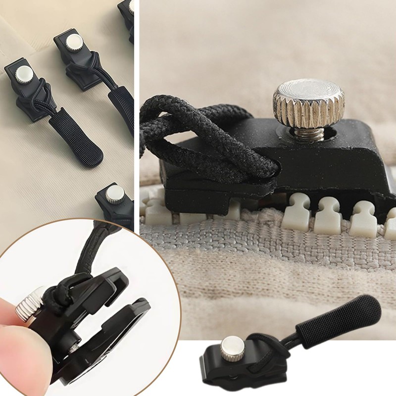 Zipper Pull Replacement Kit, 9-Pack 3-Sizes Instant Zip Fixer with