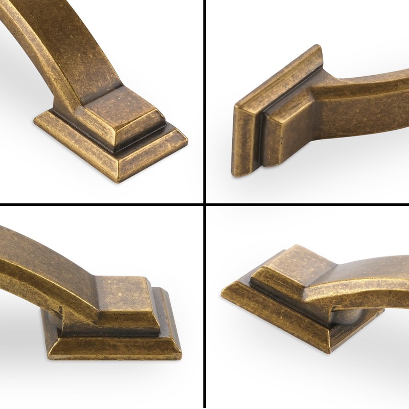 GIYURO 10 Pack 5 Inch Cabinet Pulls Antique Brass Kitchen