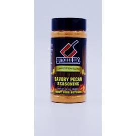 Butcher BBQ Savory Pecan Seasoning Barbeque Rub Spices Grilling and Roasting World Championship Winning Formula | Gluten Free | Tastes like Cooking Over Open Flame | Msg Free