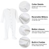 ACESTAR Baby Footed Pajamas with Mittens Cuffs, 2 Pack -