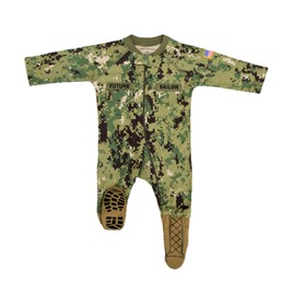 Trendy Apparel Shop Digital Camo US Future Sailor USA Flag Infant Crawler - TYPE III - 0-3 Months